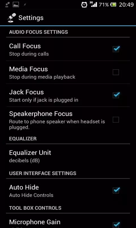 Microphone screenshot