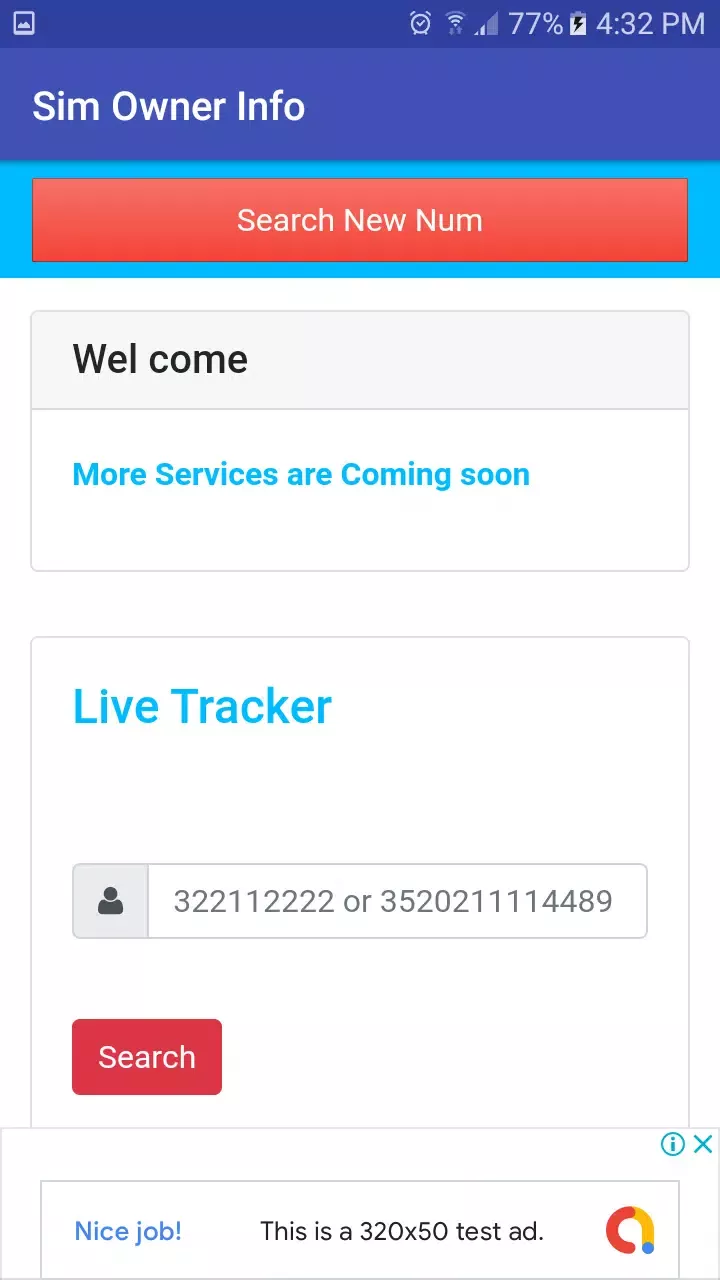 Sim Owner Details screenshot