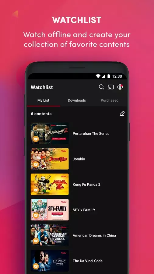 Vidio screenshot