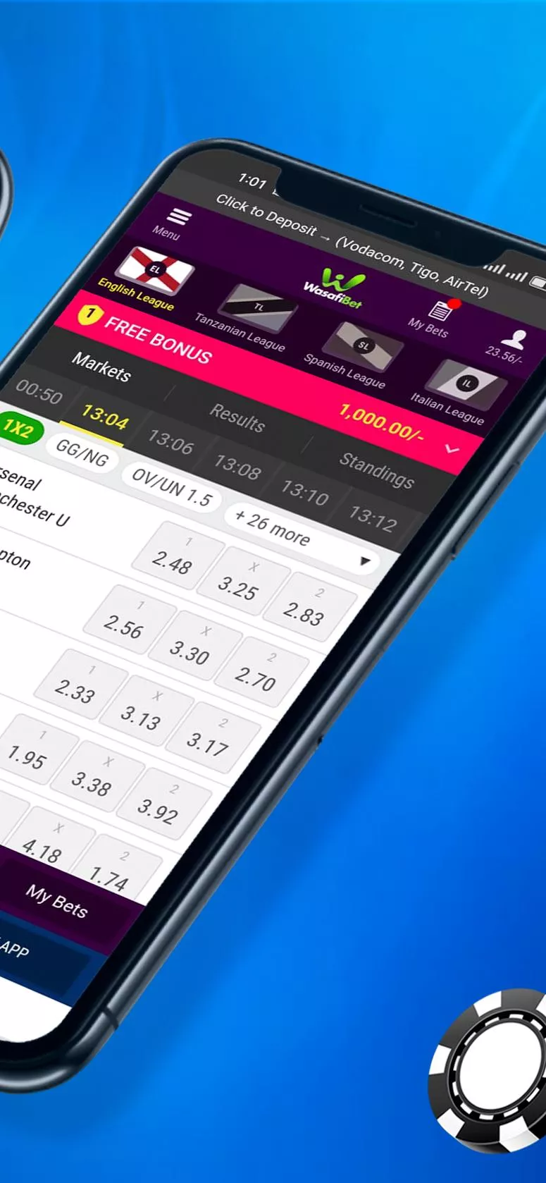 Wasafibet – Sportsbook, Casino screenshot